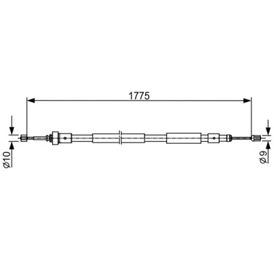 Billede af BOSCH 1 987 482 407 Håndbremsekabel 1775
