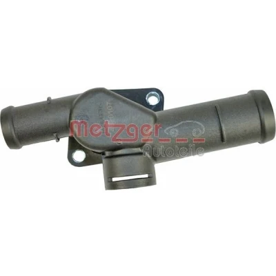Billede af METZGER 4010107 Kølemiddelflange plastik Cylinderhoved, gearkasse monteret med pakning uden sensor VOLKSWAGEN: Golf 5, Passat B6 Variant