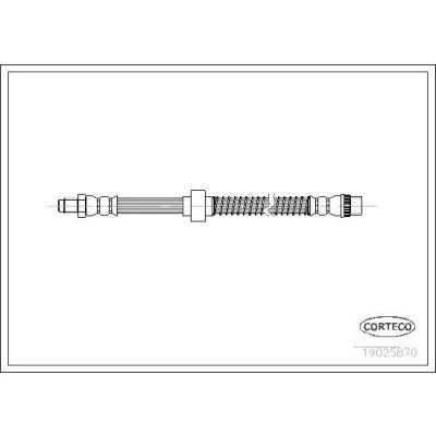 Billede af CORTECO 19025870 Bremseslange foraksel 460 CITROËN: Xsara Hatchback, C3 I Pluriel