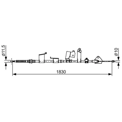Billede af Håndbremsekabel BOSCH 1 987 482 652