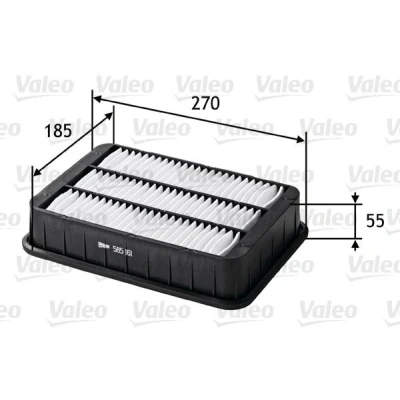 Billede af VALEO 585161 Luftfilter 55 185 270 Filterindsats MITSUBISHI: ASX SUV, Lancer 8, 8 Limousine, PEUGEOT: 4007, CITROËN: C4 Aircross
