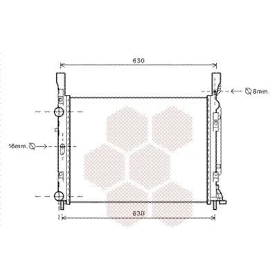 Billede af VAN WEZEL 43002469 Radiator Aluminium 560 420 26 Mekanisk fuget køleripper