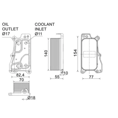 Billede af MAHLE ORIGINAL CLC 235 000P Olieradiator uden pakning MERCEDES BENZ: C klasse T modell, E Sedan, modell