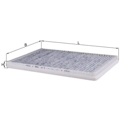 Billede af MAHLE ORIGINAL LAK 81 Kabinefilter Aktivkulfilter 354,0, 366,0, 354 244, 255 25,0 MERCEDES BENZ: A klasse