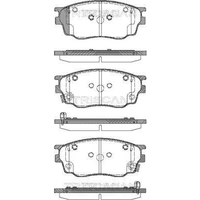 Billede af TRISCAN 8110 50012 Bremseklodser med akustisk advarsel for slid MAZDA: 6 Hatchback, Sedan