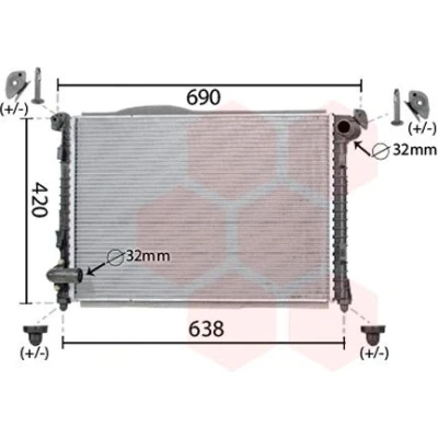 Billede af VAN WEZEL 06002286 Radiator Aluminium 578 398 26 Loddet køleripper MINI: Hatchback