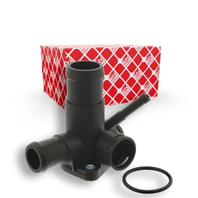 Billede af FEBI BILSTEIN 18240 Kølemiddelflange plastik foran med pakning VOLKSWAGEN: GOLF 3, 3 Variant, Passat B3/B4 Variant