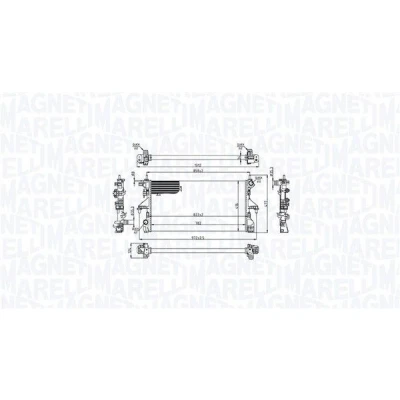 Billede af MAGNETI MARELLI 350213215200 Radiator til køretøjer med manuelt gear 782 416 34 Mekanisk fuget køleripper FIAT: Ducato III Ladvogn / Chassis