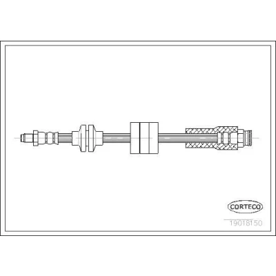 Billede af CORTECO 19018150 Bremseslange foraksel 445