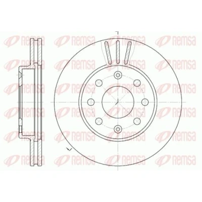 Billede af REMSA 6655.10 Bremseskiver foraksel 235,7, 235,7 20 6 ventileret CHEVROLET: Spark, Aveo / Kalos Hatchback, Hatchback