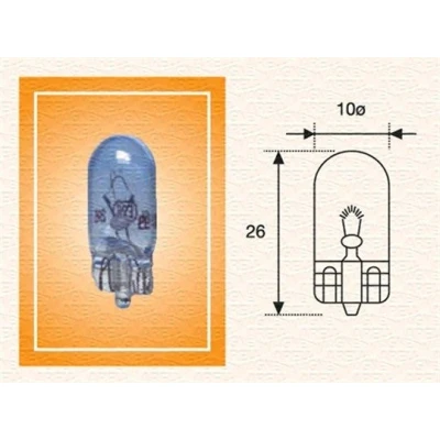 Billede af MAGNETI MARELLI 002051900000 Glødepære hvid 12 5 W5W W2,1x9,5d VOLKSWAGEN: Golf 5, OPEL: Corsa C Hatchback, Zafira A, FIAT: Panda II Hatchback