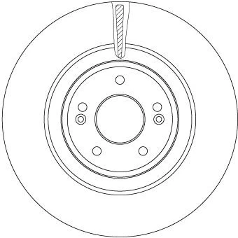 Billede af TRW DF6572 Bremseskiver 345 30 5 114,3 ventileret lakeret