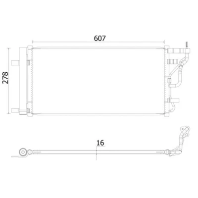 Billede af MAHLE ORIGINAL AC 956 000S Kondensator med tørrer 607