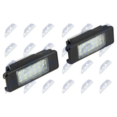 Billede af NTY ELP PE 001 Nummerpladelys LED på begge sider med pærer PEUGEOT: 208 I Hatchback, 508 SW, CITROËN: C4 Grand Picasso, DS4 Hatchback