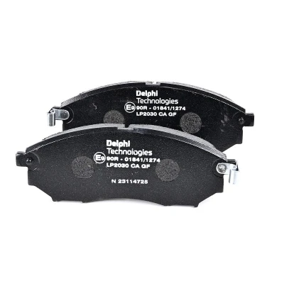 Billede af DELPHI LP2030 Bremseklodser med akustisk advarsel for slid uden anti knirke plade tilbehør NISSAN: Qashqai / Qashqai+2 I, NP300 Navara Pick up