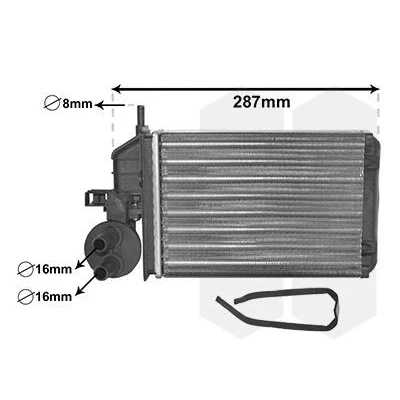Billede af VAN WEZEL 17006259 Varmeveksler med tilbehør, rør *** IR PLUS FIAT: Seicento / 600 Hatchback