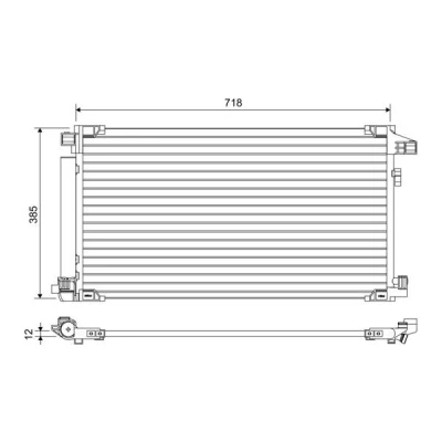 Billede af VALEO 822658 Kondensator med tørrer Aluminium 385