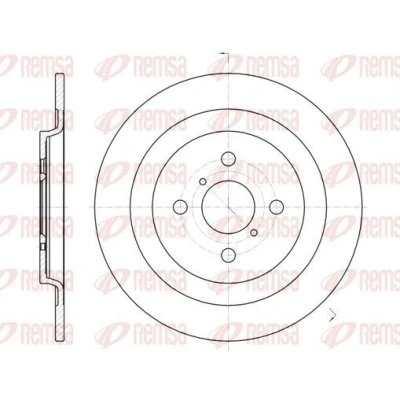 Billede af REMSA 61173.00 Bremseskiver bagaksel 278, 278 9 4 fuldstændigt TOYOTA: Yaris III Hatchback, II Hatchback