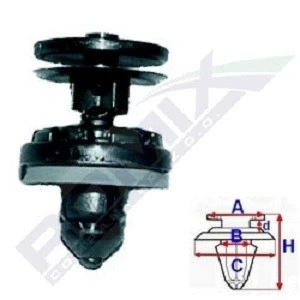 Billede af ROMIX C40264 Clips, side /beskyttelseslister FORD: KUGA 2