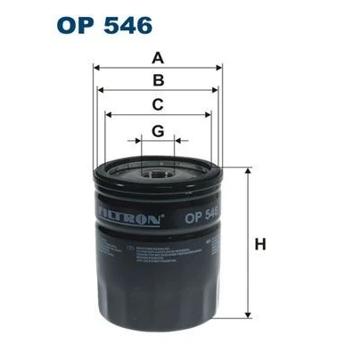 Billede af FILTRON OP 546 Oliefilter 3/4 16 UNF Påskruet filter FORD: Sierra Mk2 Sedan, ESCORT 4, FIESTA MAZDA: 121 III Hatchback