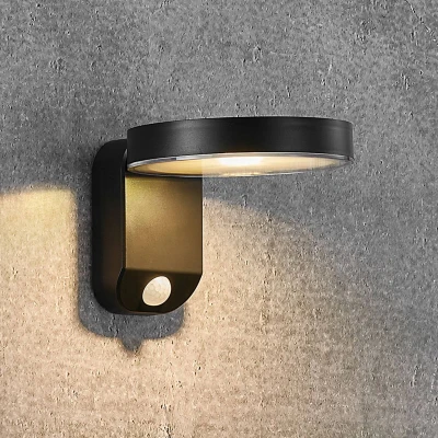 Billede af LED solcelle væglampe Rica Round, rund