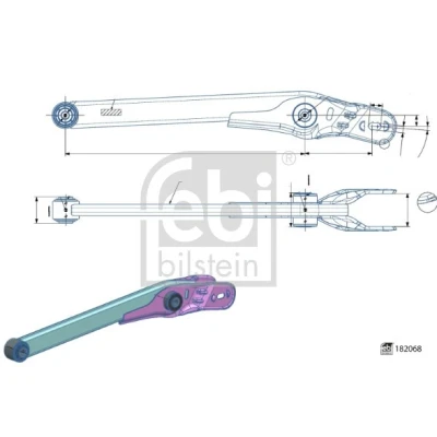 Billede af FEBI BILSTEIN 182068 Bærearm med leje nede, Bagaksel venstre, højre krydsarm Stålplade ALFA ROMEO: Giulietta Hatchback