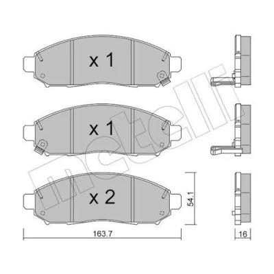 Billede af METELLI 22 0743 1 Bremseklodser NISSAN: Leaf I, NV200 / Evalia Bus, Van Stationcar
