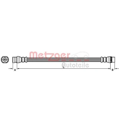 Billede af METZGER 4110457 Bremseslange 392 RENAULT: Kangoo I Express