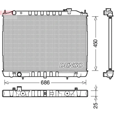 Billede af DENSO DRM46050 Radiator 686 450 25