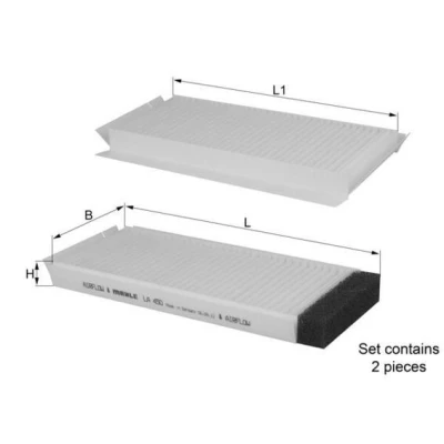Billede af MAHLE ORIGINAL LA 450/S Kabinefilter Partikelfilter 227,0 97 20,0