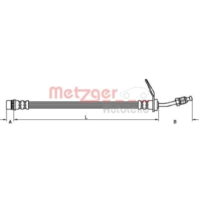 Billede af METZGER 4110211 Bremseslange 476