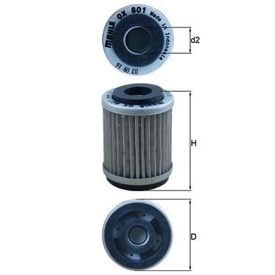 Billede af MAHLE ORIGINAL OX 801 Oliefilter Filterindsats