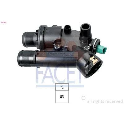 Billede af FACET 7.8747 Termostat 83 Made in Italy OE Equivalent med pakning FORD: Galaxy Mk2 MPV, MONDEO 4 Turnier, S Max Mk1, CITROËN: C5 II Hatchback