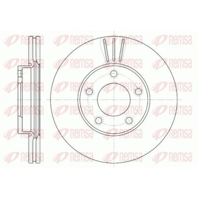 Billede af REMSA 6671.10 Bremseskiver foraksel 277,9, 277,9 25 5 ventileret MAZDA: 5, 3 Hatchback, Sedan