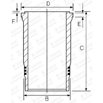Billede af GOETZE ENGINE 14 260070 00 Cylinderforing