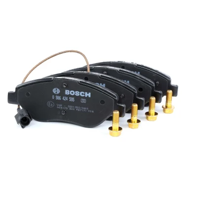 Billede af BOSCH 0 986 424 595 Bremseklodser Low Metallic med indbygget slidsensor skruer tilbehør ALFA ROMEO: MiTo, FIAT: BRAVO 2, Stilo Hatchback