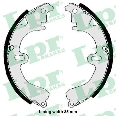 Billede af LPR 04530 Bremsebakker 200 37 TOYOTA: Corolla VII Compact, VIII Liftback
