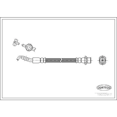 Billede af CORTECO 19032917 Bremseslange foraksel 350