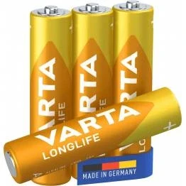 Billede af Varta Longlife alkaline AAA batterier 4 stk