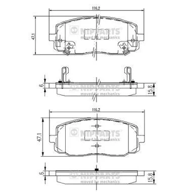 Billede af Bremseklodser NIPPARTS J3600323