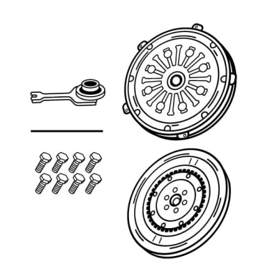 Billede af VALEO 855308 Kobling med tomassesvinghjul udrykkerleje, Specialværktøj er nødvending for montage 263mm HYUNDAI: i30 II Hatchback