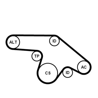 Billede af CONTITECH CT870WP2 Vandpumpe + Tandremssæt 169 OPEL: Calibra A, Astra F Sedan, Caravan, CHEVROLET: Lacetti Hatchback