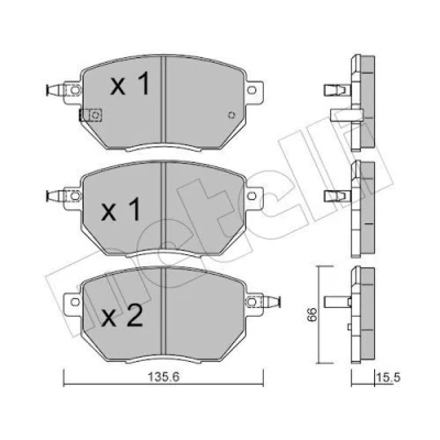 Billede af Bremseklodser METELLI 22 0741 0