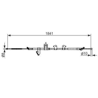 Billede af BOSCH 1 987 482 568 Håndbremsekabel 1841 TOYOTA: RAV4 III SUV