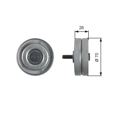 Billede af GATES T36466 Remstrammerhjul FleetRunner Micro V Stretch Fit VOLKSWAGEN: LT 28 46 II Ladvogn / Chassis