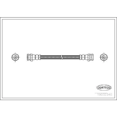 Billede af CORTECO 19032340 Bremseslange bagaksel 281