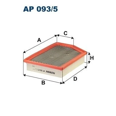 Billede af FILTRON AP 093/5 Luftfilter 49,5 184,5 267, 216 Filterindsats