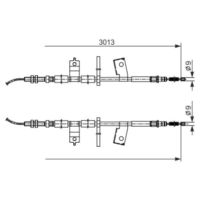Billede af BOSCH 1 987 482 585 Håndbremsekabel 3013 CHEVROLET: Matiz