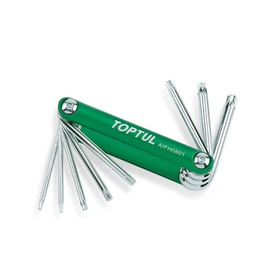 Billede af TOPTUL AIFH0801 Vinkelskruetrækkersæt T9, T10, T15, T20, T25, T27, T30, T40