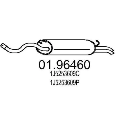 Billede af MTS 01.96460 Lydpotte 1470 SKODA: Octavia 1 Combi, I Hatchback, SEAT: Leon VOLKSWAGEN: Bora Sedan, Golf 4 Variant